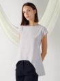 top with back slit in mist