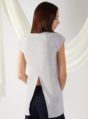 top with back slit in mist