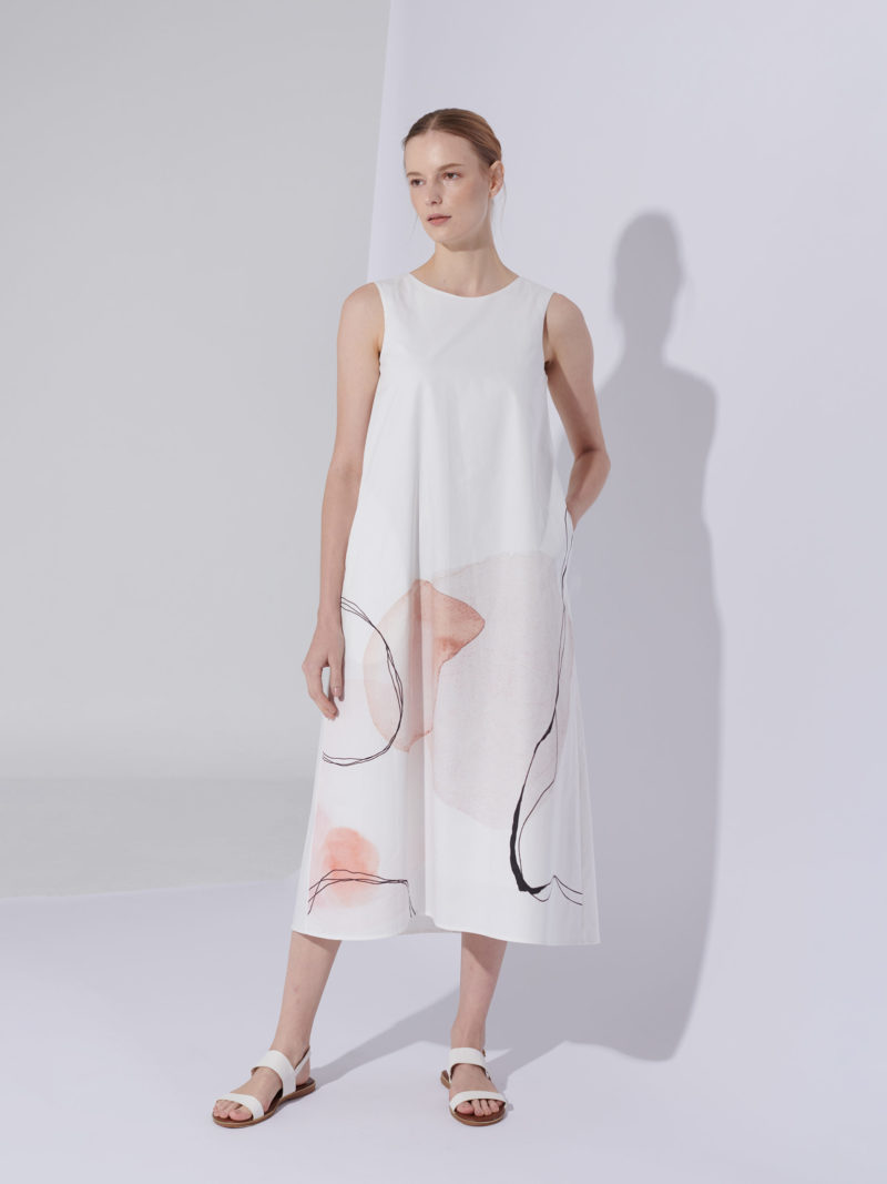 PRINTED A-LINE DRESS