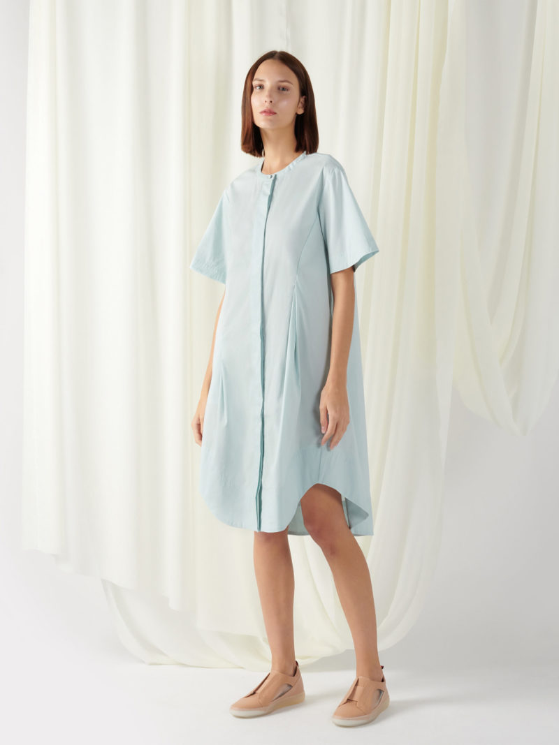 Oversized Shirt Dress In Powder Blue