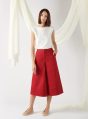 wide-leg trousers in light beige (copy)