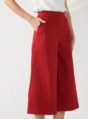 wide-leg trousers in red