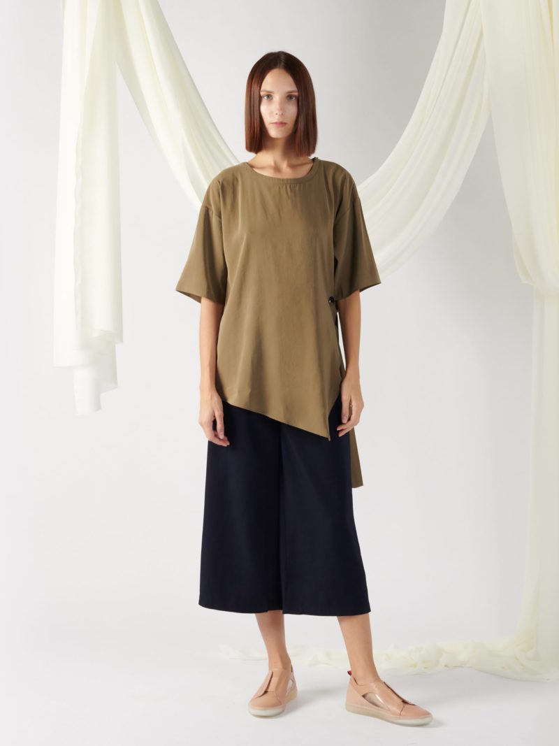 asymmetrical oversized top in midnight blue (copy)