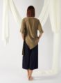 asymmetrical oversized top in moss