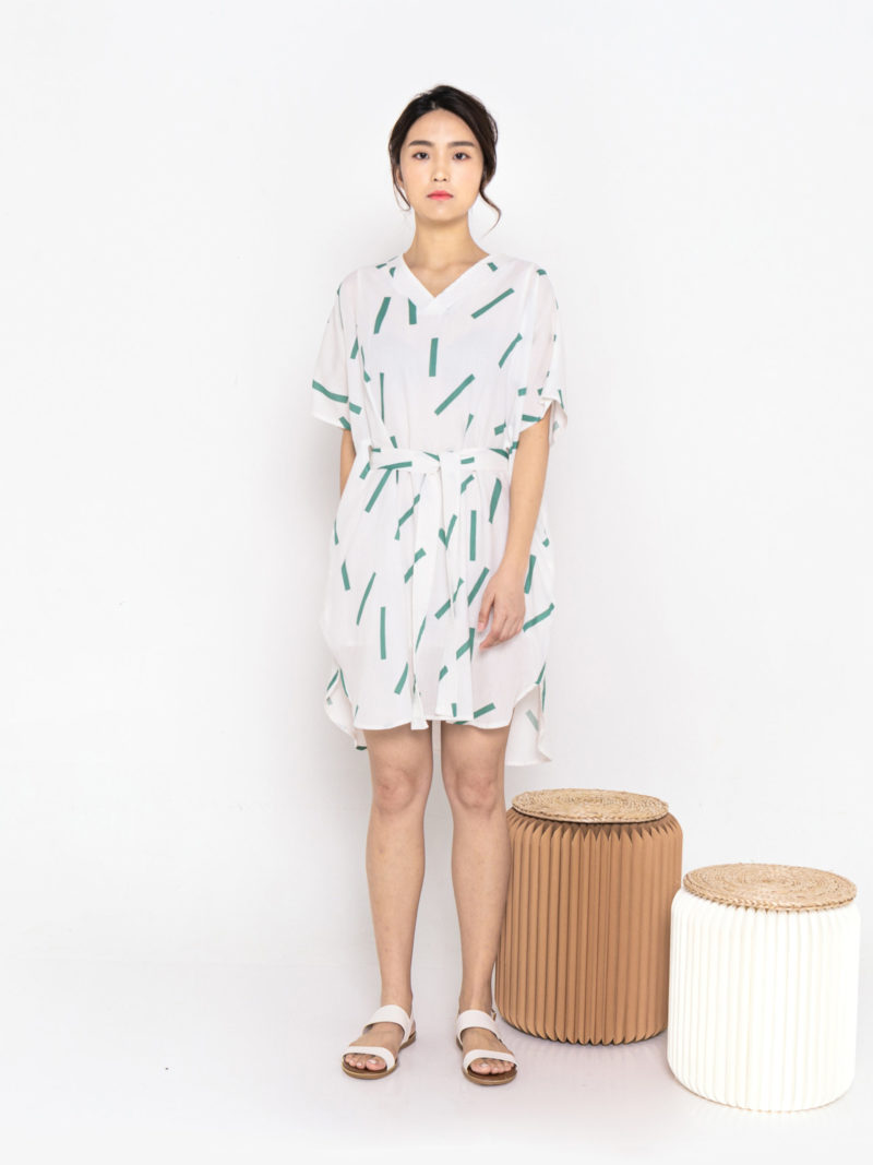 Belted Printed Dress