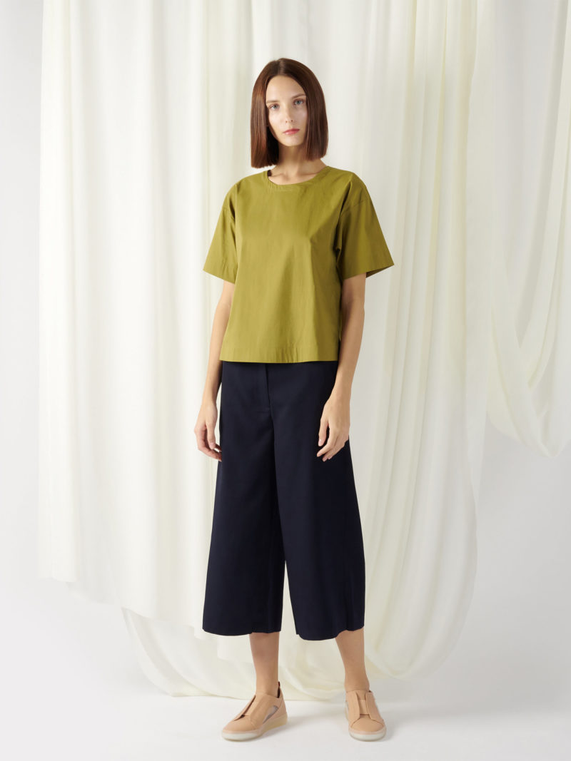 Tie-back Top In Olive
