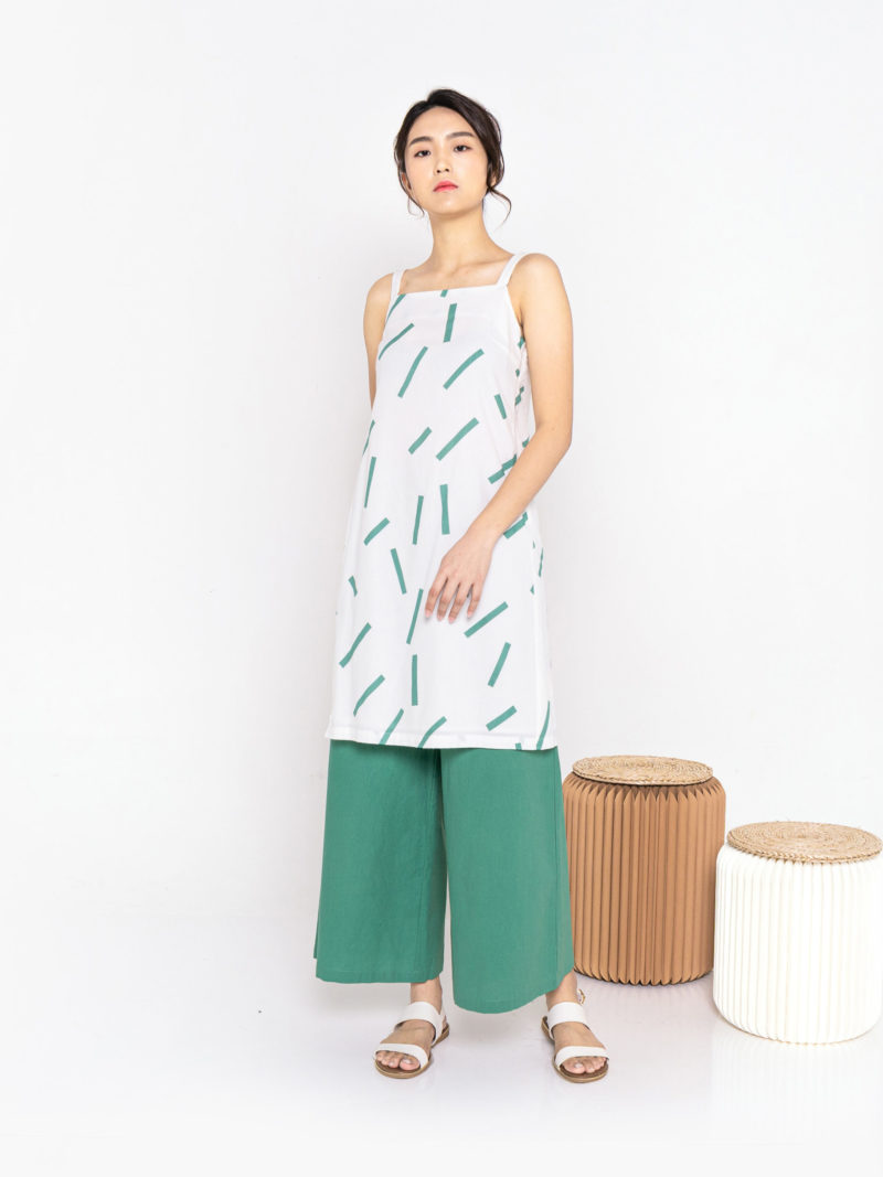 Side-tie Printed Top