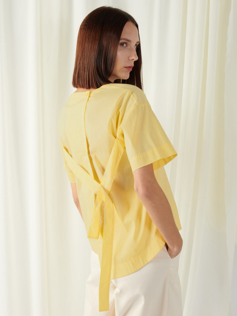 Tie-back Top In Yellow