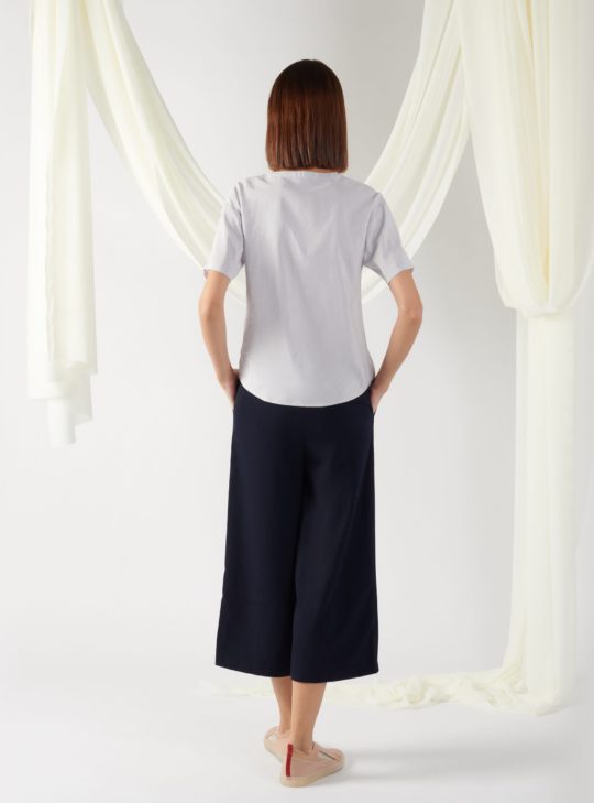 top with flap pocket in mist