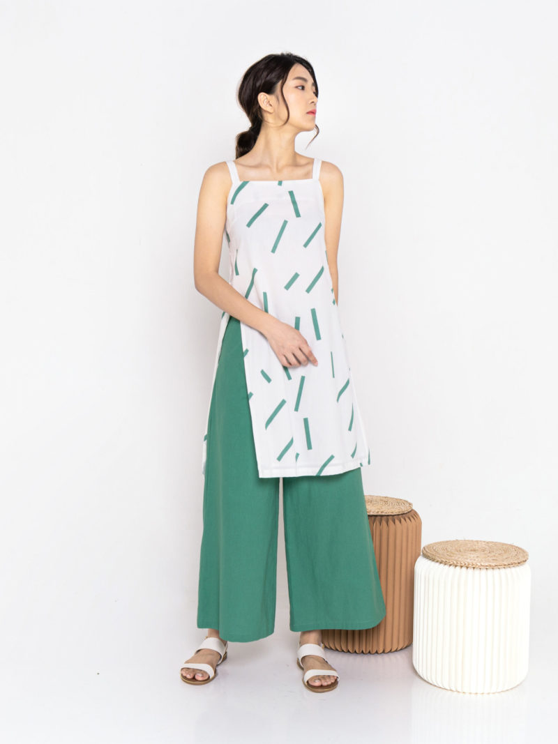 Cotton Wide-leg Trousers